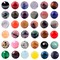 100 Pieces Natural Stone Beads Round Genuine Real Stone Beading Loose Gemstones Hole Size 1mm DIY Smooth Bead for Bracelet Necklace Earrings Jewelry Making (Natural Stone Beads Multicolor, 8mm)